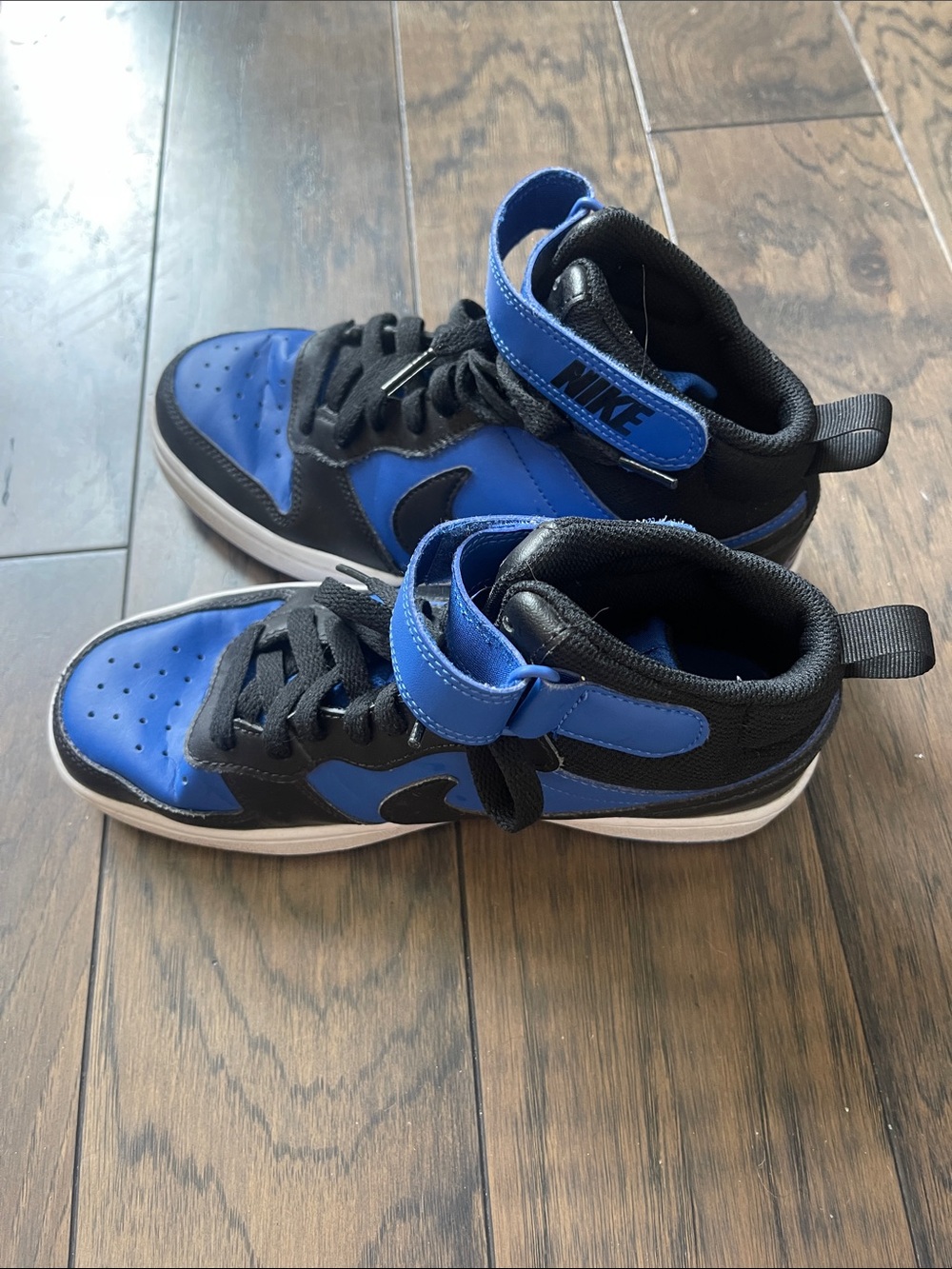 Nike Kids Royal Blue and Black High-Top Sneakers